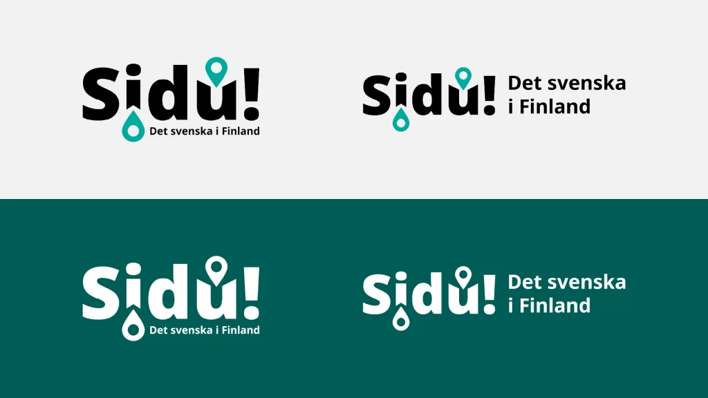 Sidu!-logo vaalealla ja tummanvihreällä pohjalla.